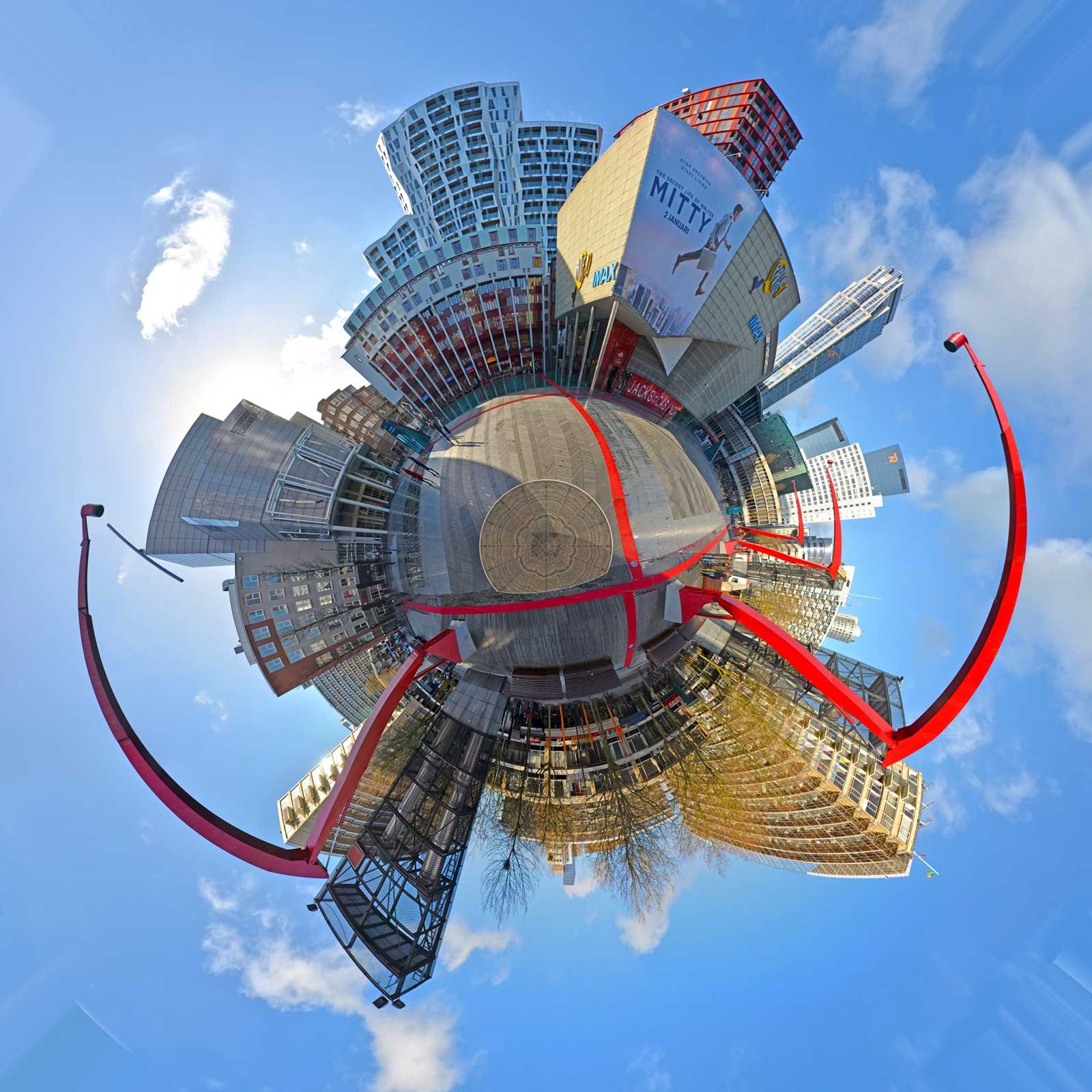 360 panoramik görüntü birleştirme ve küresel görünüm görseli