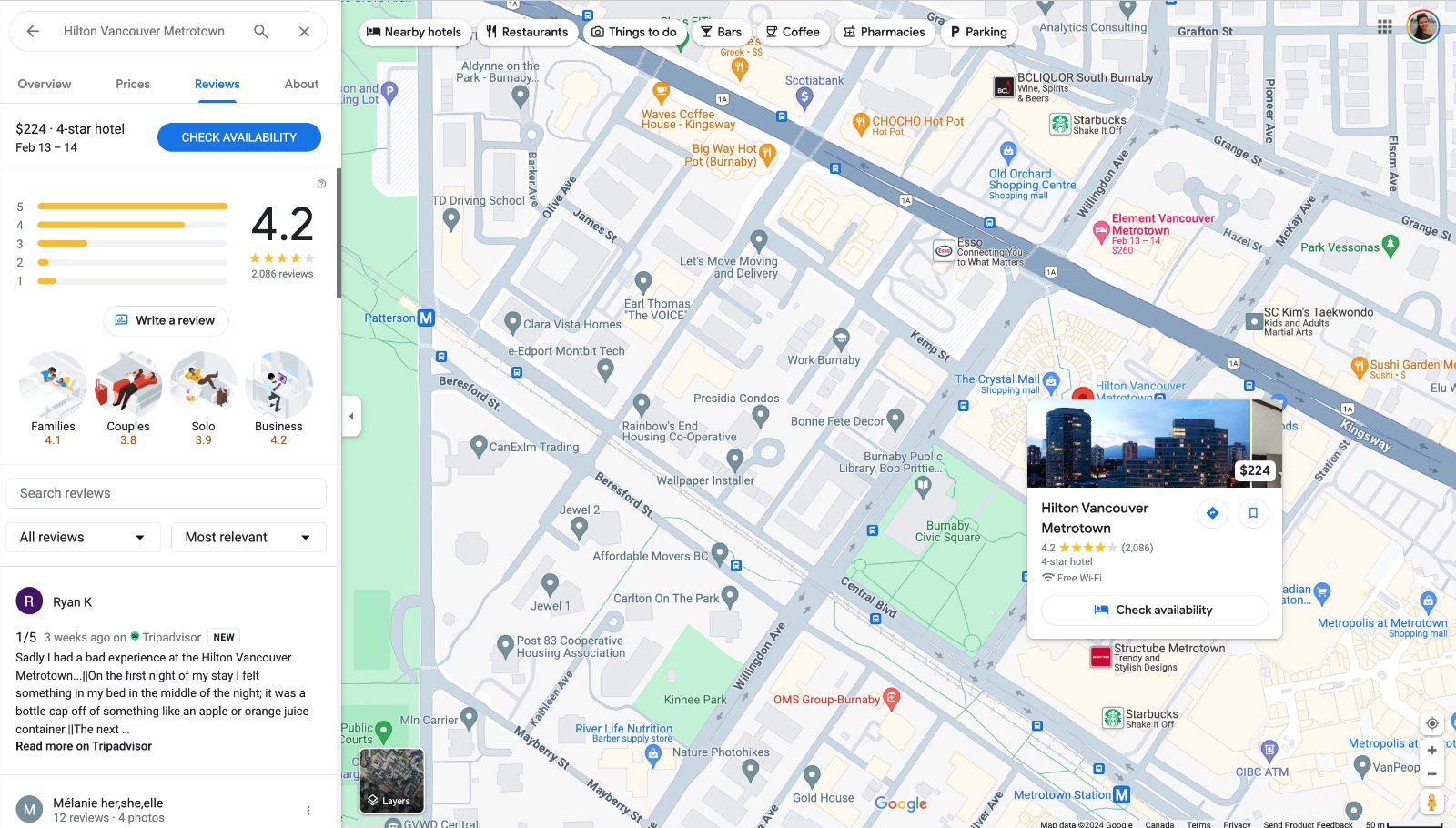 Google Maps işletme analitik ve sıralama verileri görseli
