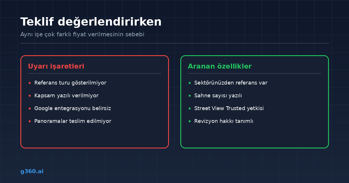 Teklif degerlendirirken uyari isaretleri ve aranan ozellikler