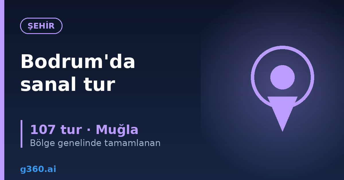 Bodrum'da sanal tur rehberi kapagi - Mugla genelinde 107 tur