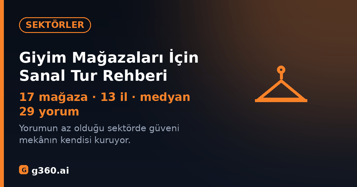 Giyim magazalari icin sanal tur rehberi kapagi - 17 magaza, 13 il