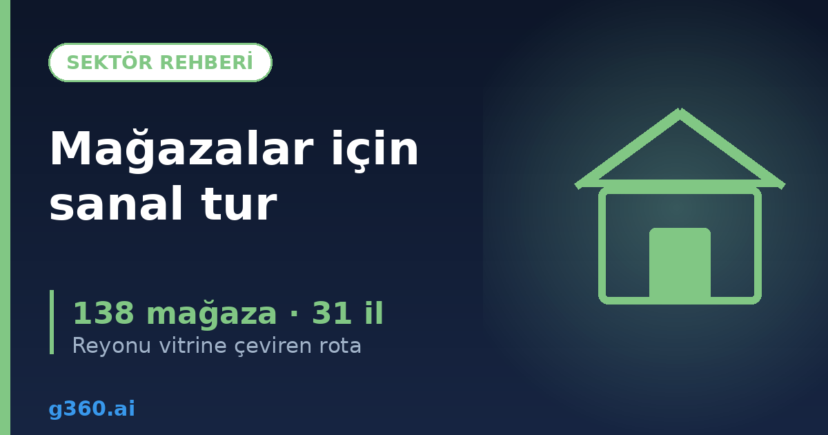 Magazalar icin sanal tur rehberi kapagi - 138 magaza, 31 il