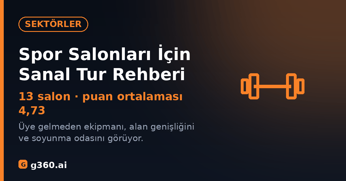 Spor salonlari icin sanal tur rehberi kapagi - 13 salon, puan 4,73